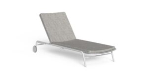 Bain de soleil inclinable Moon//Alu en aluminum et textilène noir Talenti