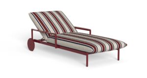 Lit de bronzage Nalu avec accoudoirs, collection design Talenti pour extérieur