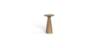 Table basse Parker h45 Talenti en bois avec base évasée pour extérieur