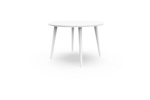 Table à manger ronde Sofy D110 en aluminium, design Talenti