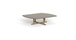 Table basse Thea en teck formes arrondies Marco Acerbis Talenti extérieur