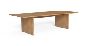 Table à manger Venice Talenti en pierre de lave avec finition céramique pour extérieur
