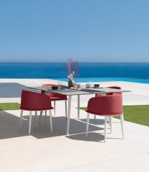 CleoSoft//Alu Table à manger 150 x 150 – Talenti